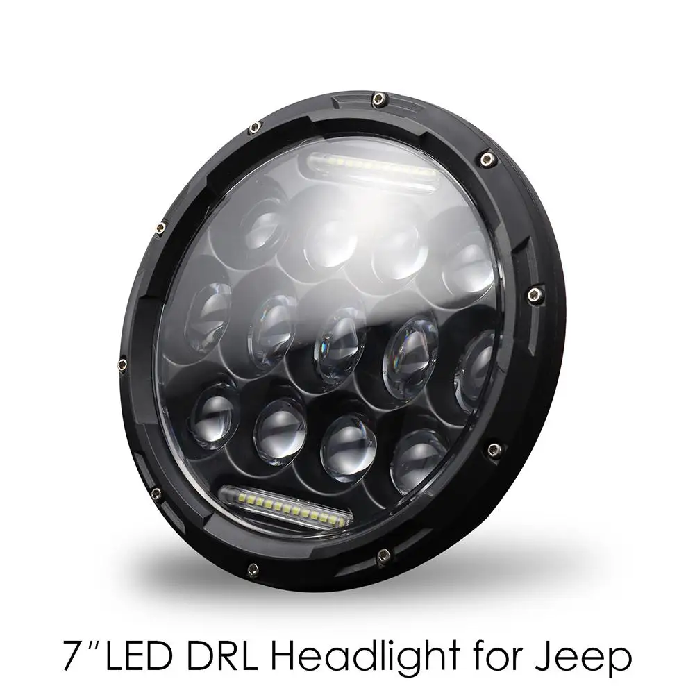 1Pcs H4/H13 7 Inch 300W Car Round LED Headlight High Power Bulb Turn Signal Light White Lamp Headlamp for Je ep | Автомобили и