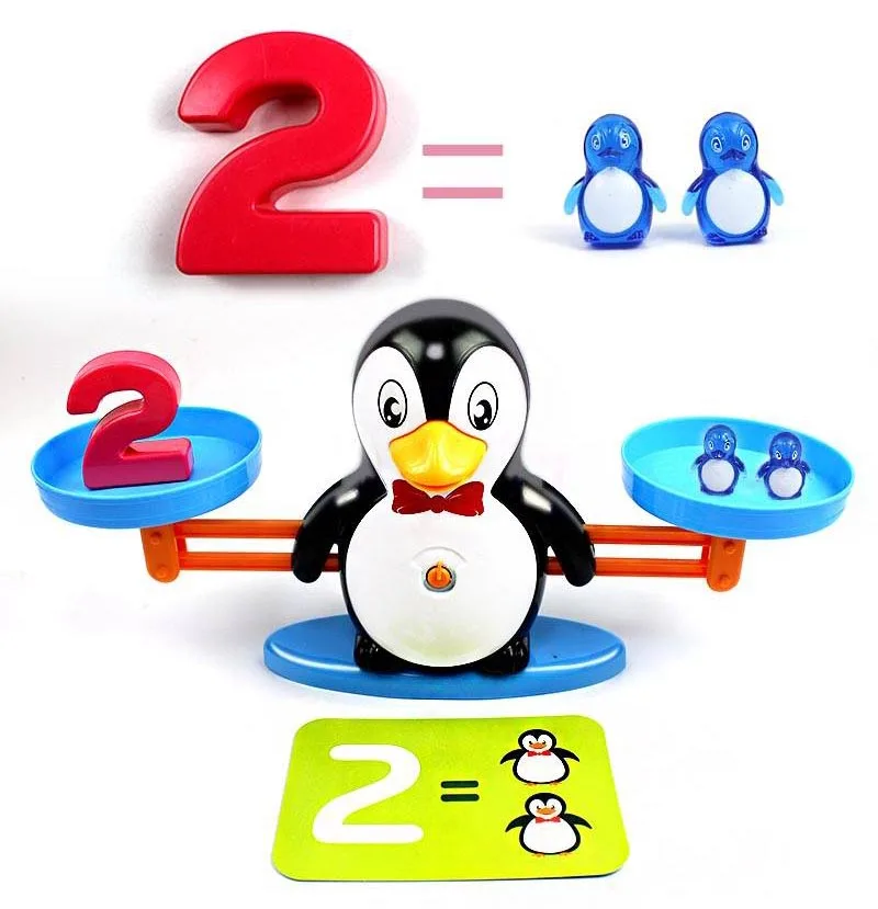 Игра Math Match, настольные игрушки, пингвин, кошка, балансировка, весы, балансировка цифр, детские развивающие игрушки, чтобы узнать, добавить и вычесть