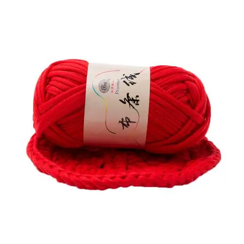 Ручная вязка плетеная нить Толстая корзина одеяло плетеная DIY ткань крючком необычная Пряжа Удобная крючком необычная ткань Пряжа Вязание - Цвет: Красный