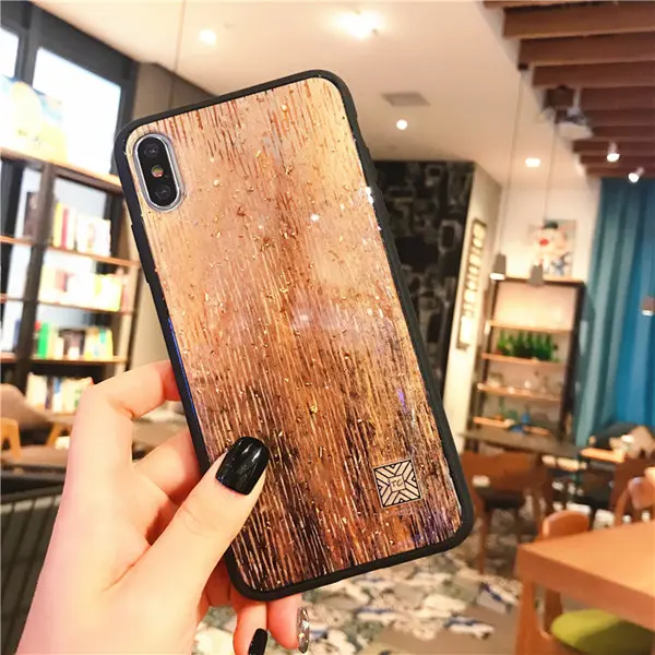 D39 Мраморный чехол для телефона с золотой фольгой для iPhone 11 Pro XS Max XR X 7 8 6 6s Plus, мягкий силиконовый чехол с блестками для iPhone X - Цвет: D39