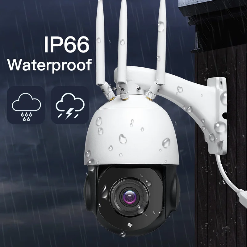 IP камера shiвоенia 5 Мп FHD 30X с оптическим зумом Wi Fi 4G SIM карта наружная сферическая