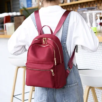 

2020 new shoulder bag large capacity travel bag fashion casual solid color travel backpack double zipper anti-theft backpack
