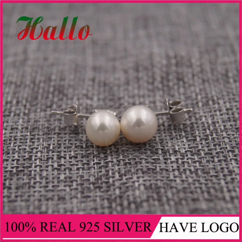 6MM 215533010 Pendientes Аро украшения из серебра 925 пробы жемчужные серьги Подвесные серьги de ley 925 mujer ювелирные изделия из натурального жемчуга - Цвет камня: 6MM 215533010