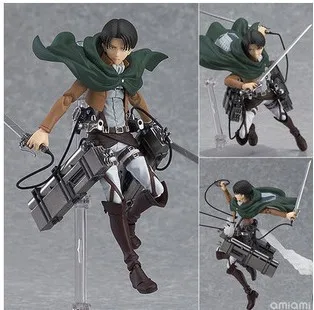 

Excellent Man Toy Figma 213 MF Attack on Titan Weier Heichou Levi Super Cute Cartoon Garage Kit