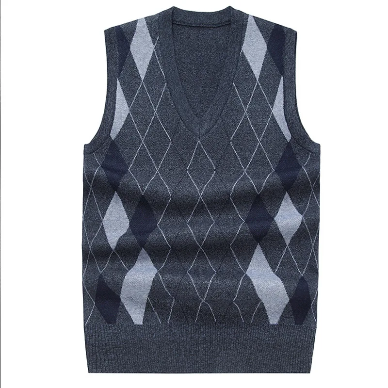 Новинка 2019 мужской свитер жилет свободного кроя Повседневная мода папа среднего