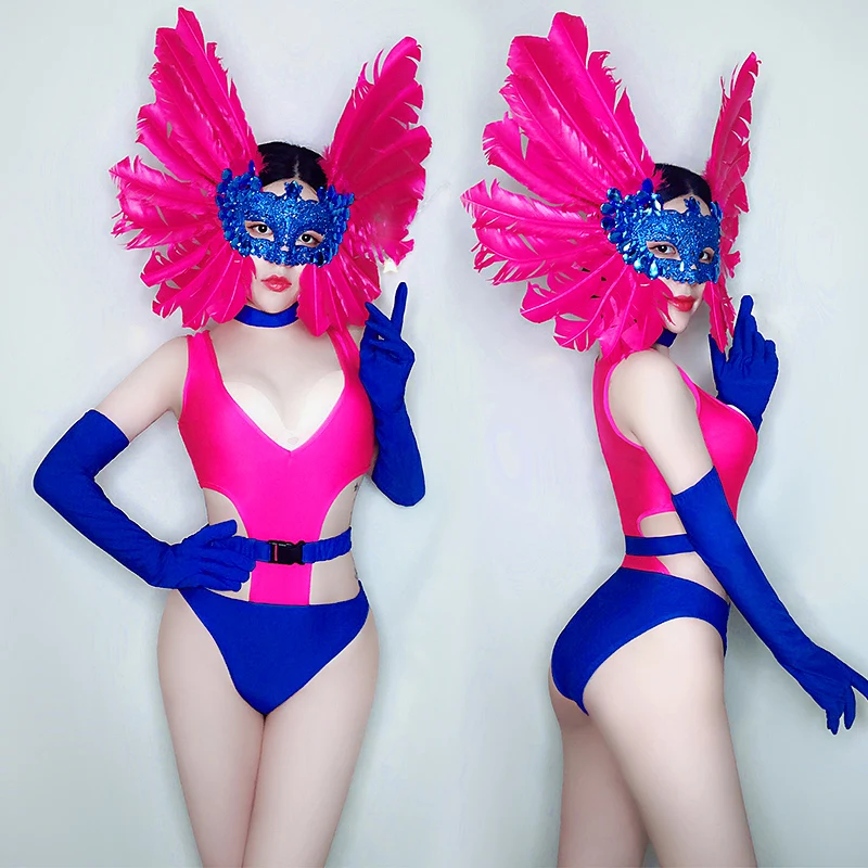 

Jazz Dance Costumes Sexy Onesies Bodysuit Pole Dancing Festival Outfit Nightclub Singer Clothes Dj Ds Dancer Stage Wear DT1193