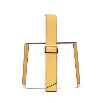 

Coated Cowhide Leather Women Bag 2020 new messenger bag fashion single shoulder bag simple small square bag Women Tote