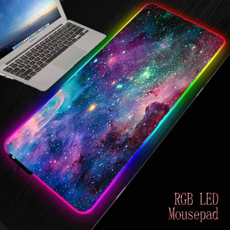 XGZ пространство RGB коврик для мыши большой игровой коврик для мыши геймер компьютерный Коврик Для Мыши Led большой коврик для мыши Клавиатура стол PC Mause коврик с подсветкой