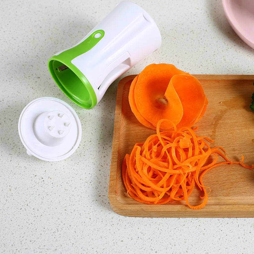Многофункциональный спиральный тип, с воронкой резак для овощей Терка для моркови огурцов спиральный резак нож для вьющихся резки овощей
