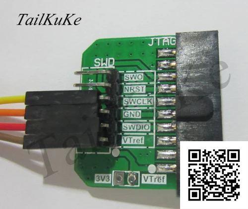 20P-2.54mm Pitch JTAG Interface to 4P5P6P-2.54mm SWD Adapter Board J-Link | Бытовая техника