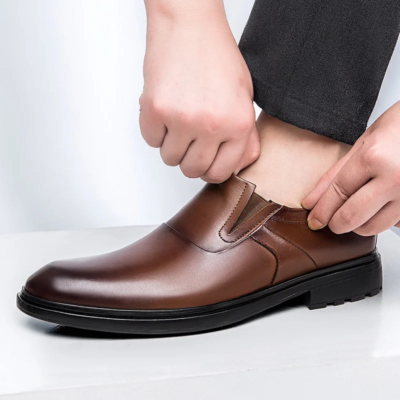 

Band Italian men's formal shoes formal wedding shoes oxford shoes men's pointed business formal shoes breathable leather