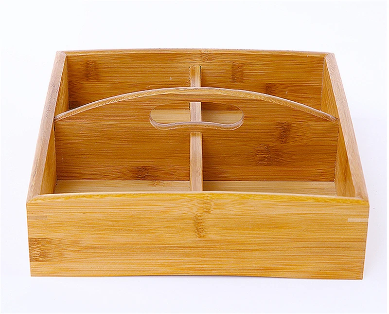 Large Natural Solid Wooden Food Storage Kitchen Parlor Nut Snack Candy Organized Plate Acacia Wood Plate Wooden Box Organizer