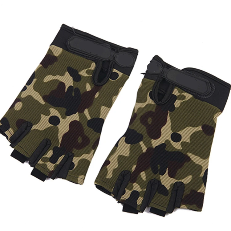 Тактические охотничьи перчатки для мужчин армии США военный Военный полицейский солдат Пейнтбол CS перчатка для страйкбола Спорт на открытом воздухе велосипедные перчатки - Цвет: Half Woodland