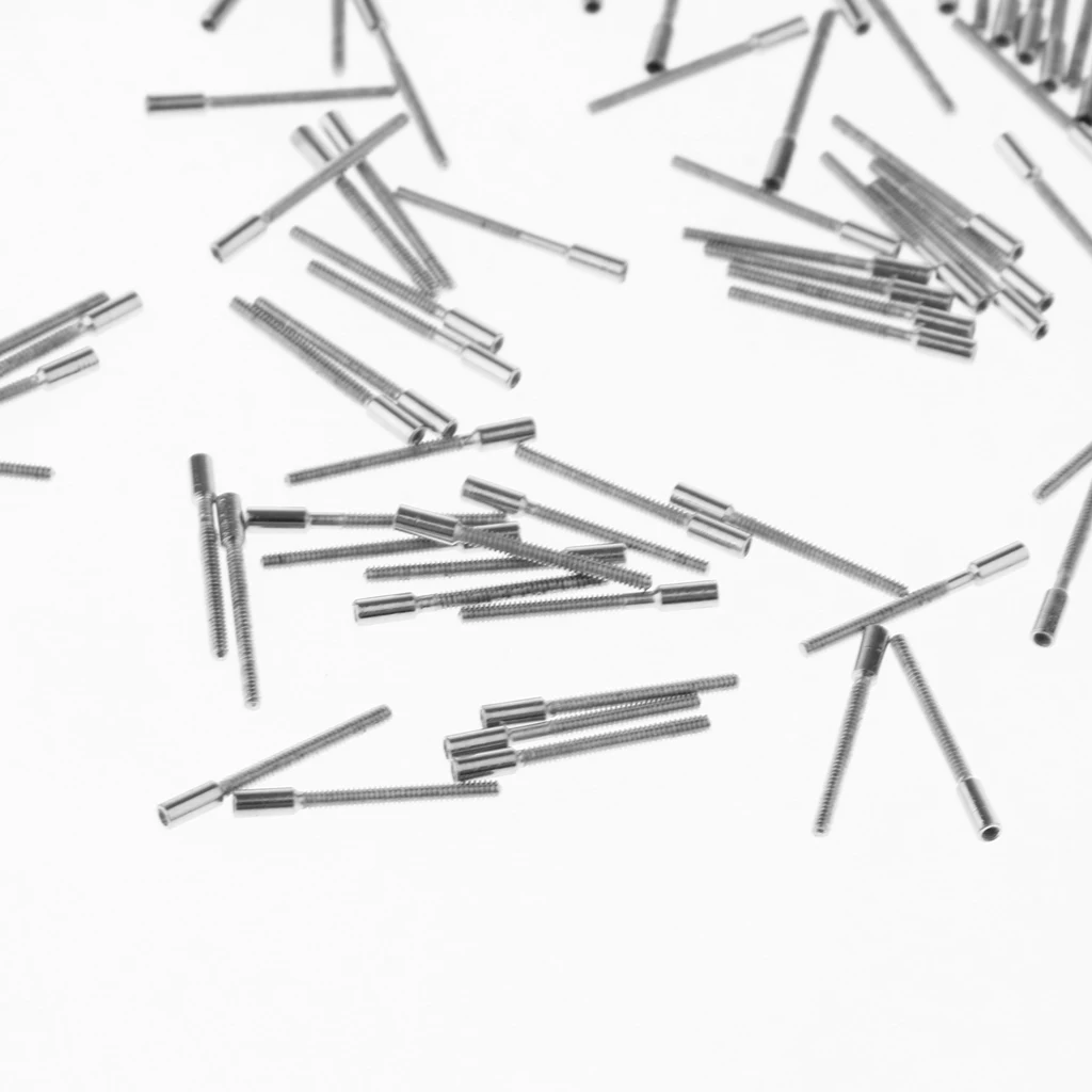 100Pcs Stainless Steel Watch Winder Winding Stem Extensions Extenders 8mm