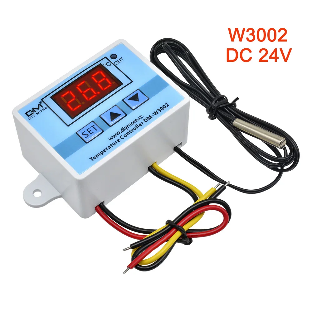 W3002 DC24V W3001/3002 110V 220V 12V 24V Цифровой Температура контроллер термостат терморегулятор инкубатор для аквариума температура регулятора - Цвет: W3002 DC24V