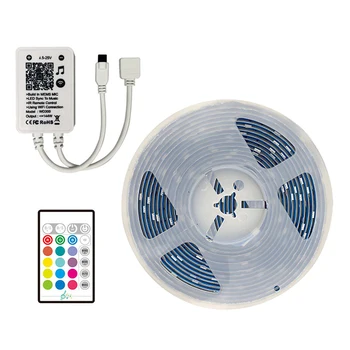 

Wifi LED Strip RGB Led Light Tape 60LEDS Waterproof LED Light 2M HDTV TV Desktop lighting Ribbon Flexible with Bluetooth remote