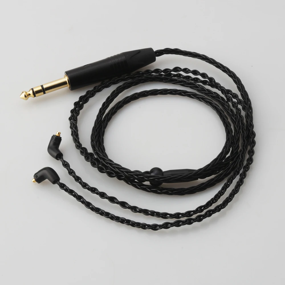 Audiocrast 8 Core Silver Plated OCC Earphone Cable For Etymotic ER4 XR SR ER4SR ER4XR ER3sr er3se with 6 35mm plug headphone AM