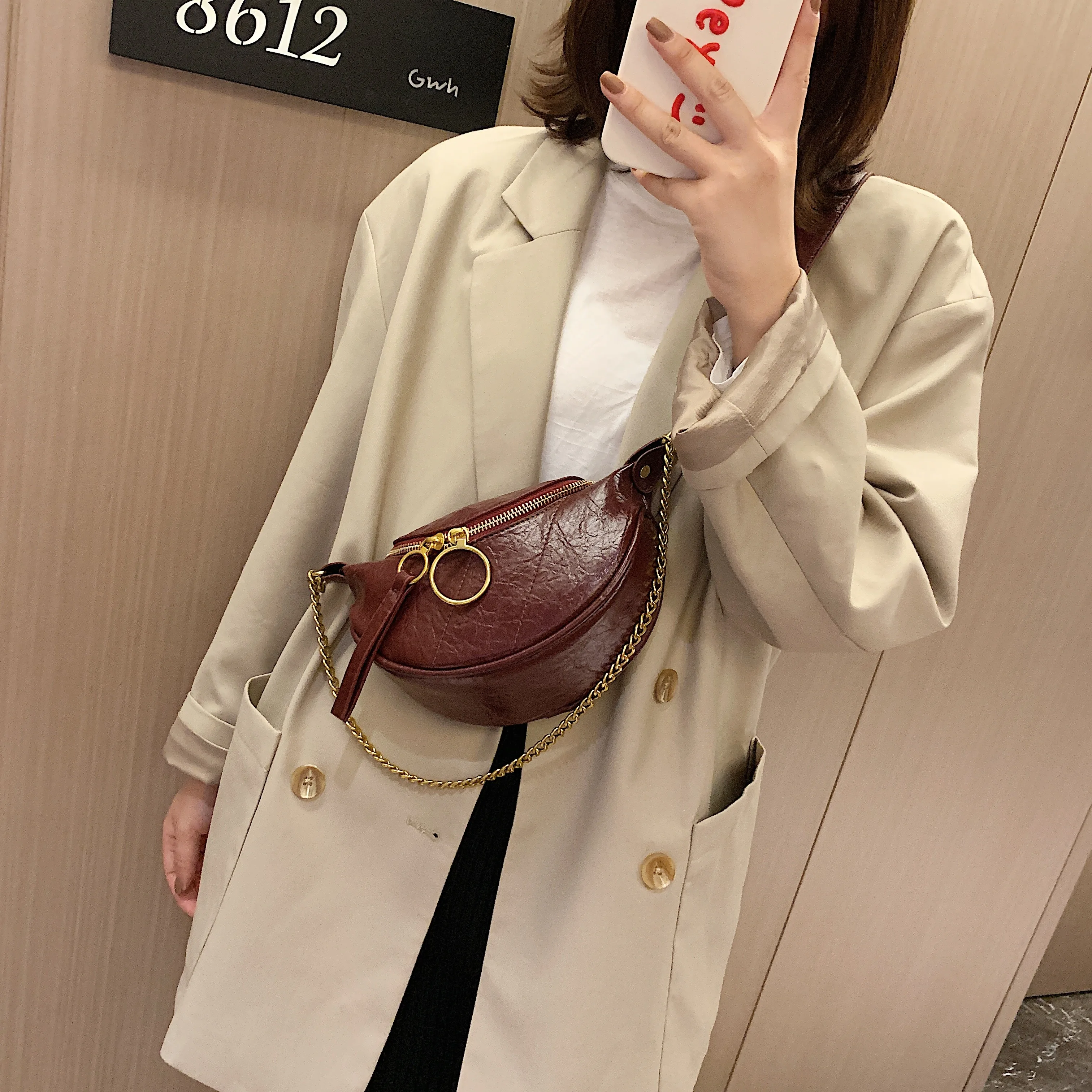  Fashion Quality PU Leather Crossbody Bags For Women 2020 Chain Small Shoulder Messenger Bag Lady Tr - 4000144294648