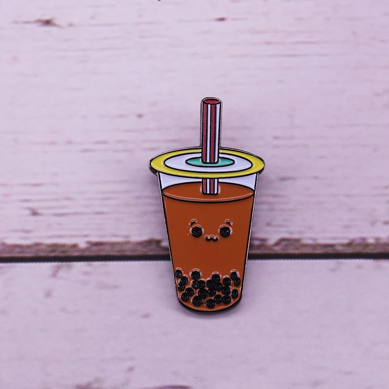 Эмалированная булавка Boba Taro для молочного чая | Украшения и аксессуары
