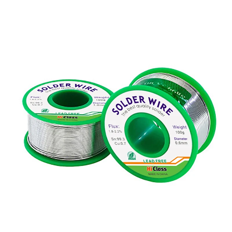 Lead-free solder wire 0.5mm/0.6mm/0.8mm/1.0mm/1.2mm/1.5mm/2.0mm Flux-core solder 50g 100g Rosin solder tin Welding wire