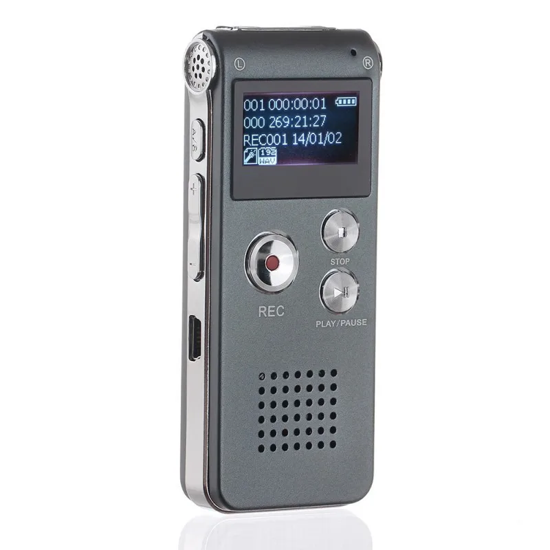 Диктофон 8 Гб 16 Гб рекордер перезаряжаемый ЖК цифровой аудио рекордер Запись mp3-плеер