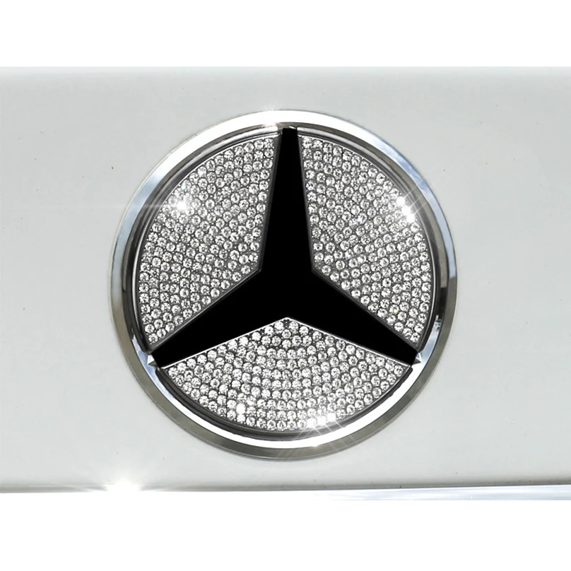 New C Class CLA Для Mercedes Benz C E Class C200L gla GLK GLC260 алмаз автомобильные брелки с логотипом сзади эмблемы переводная наклейка для автомобиля подписать Аппликацию для хвостовой части автомобиля этикетка - Название цвета: New C Class CLA