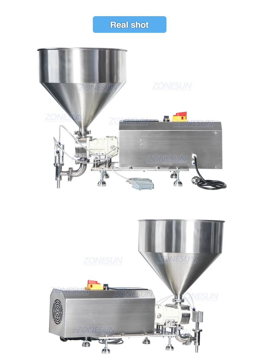 ZONESUN ZS-RPGT900 Semi-Automatic Rotor Pump Paste Liquid Filling Machine