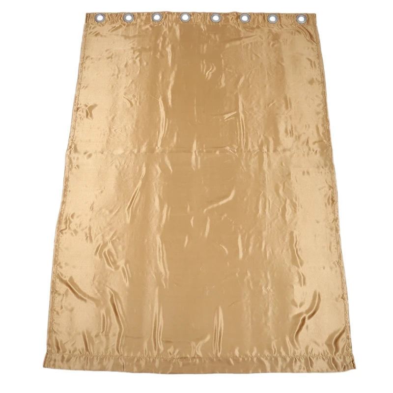 

Perforated Blackout Curtain, Autumn-Like Golden Decorative Shade for Living Room and Bedroom