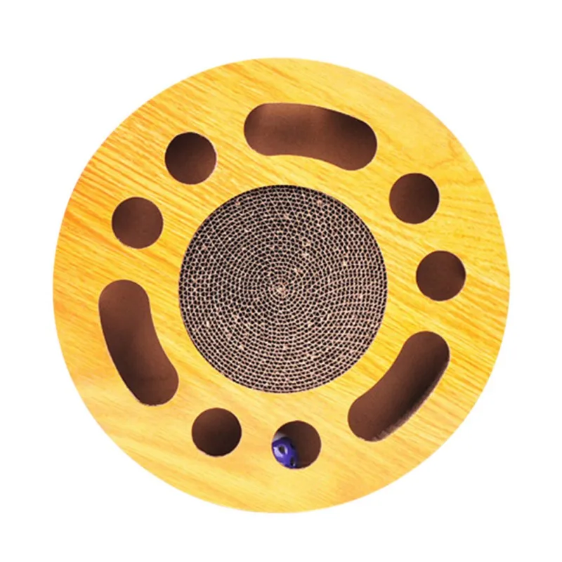 Товары для домашних животных поворотный стол для кошек с шариком Забавный игрушечный шар для кошек гофрированный бумажный скребок шлифовальный когти