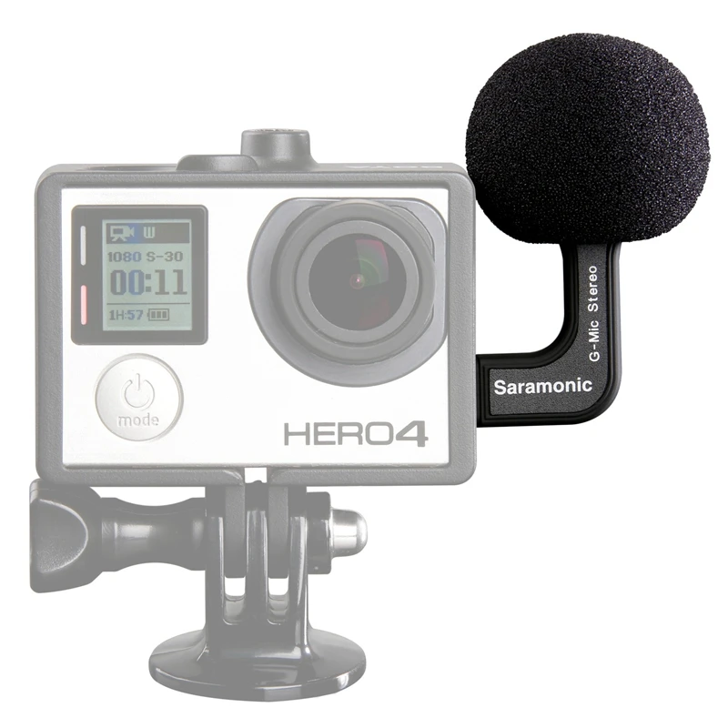 Saramonic g-микрофон для Gopro аксессуары для микрофона мини двойной стерео шар профессиональный микрофон для Gopro Hero4 Hero3+ Hero3 экшн