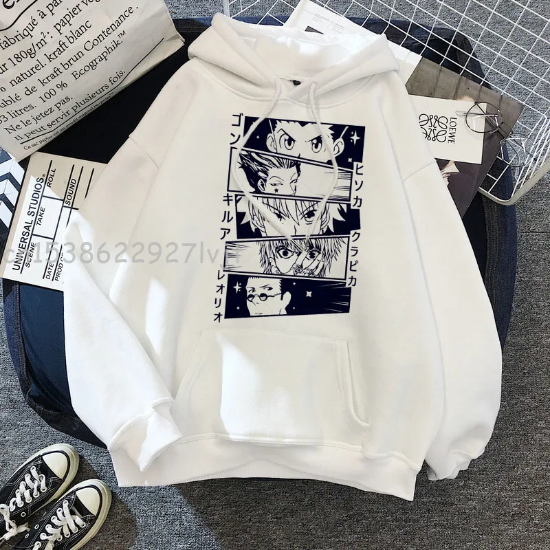 

Aesthetic Sweatshirt Kawaii Hunter X Hunter Hoodie Sweatshirt Killua Zoldyck Anime Manga Black Hoodies Bluzy Tops Clothes hoodie