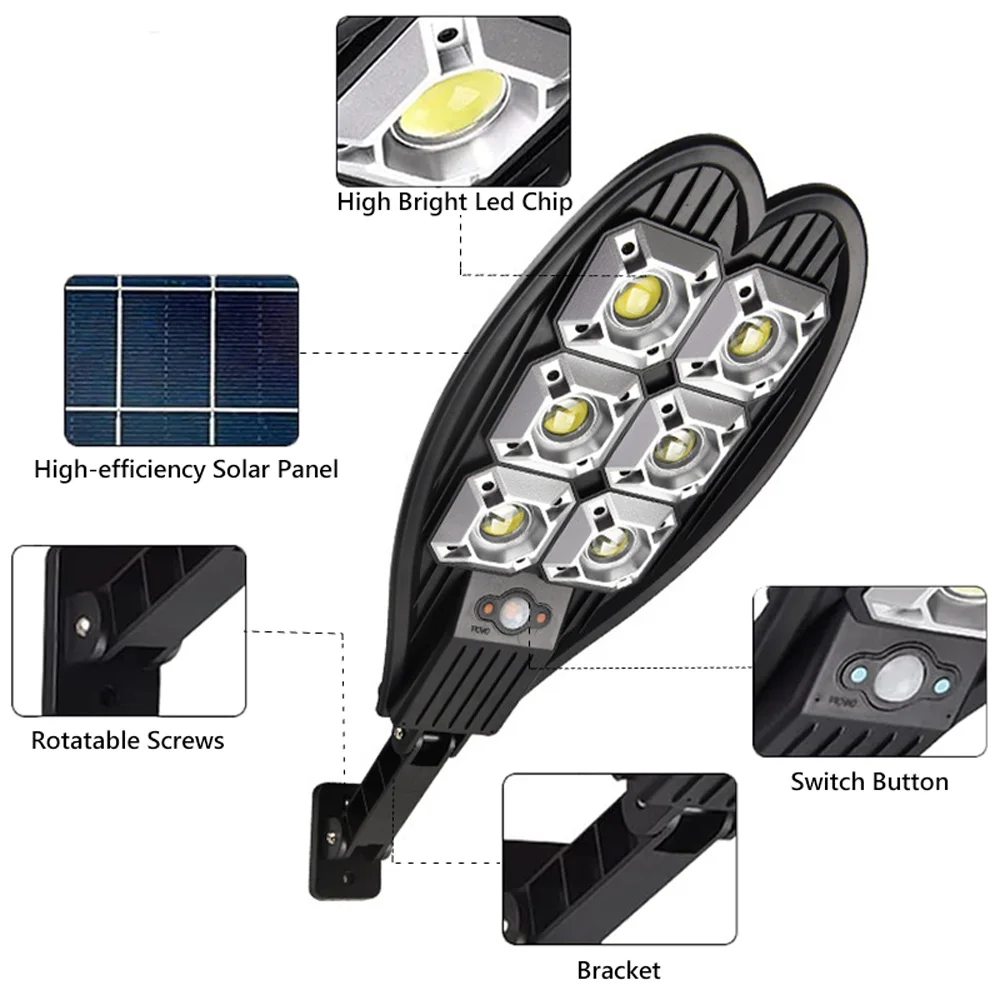 10000Watts 108COB Solar LED Street Light Waterproof Remote Control PIR Motion Sensor Solar Lamp for Garden Security Wall Light solar fence post lights