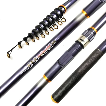 

2020 new carbon 3.6-6.3m telescopic fishing rod spinning rock rod Carp Feeder Rod Surf Spinning Rod
