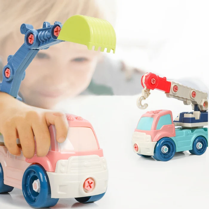 Дети DIY сборка инженерный автомобиль мультфильм разборка игрушка автомобиль набор для детей Высокое качество