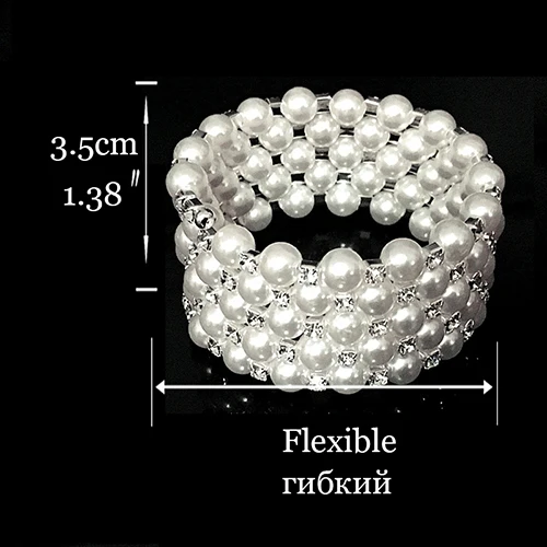 طقم مجوهرات الزفاف الزفاف سلسلة من اللؤلؤ حفلة موس...