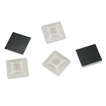 

New 100x 1 Pack Sort Adhesive Cable Wire Lead Tie Square Mounts Clips Wall Holder, 19X19mm[White]