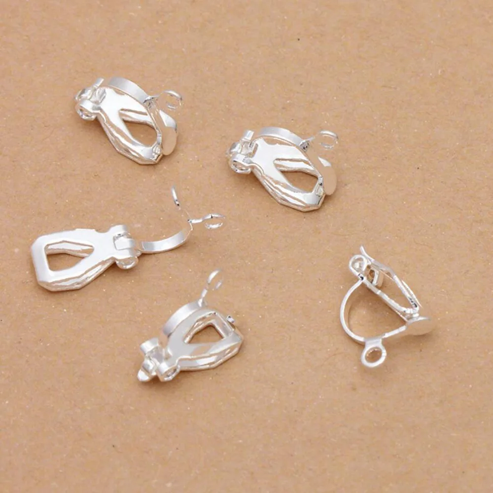 1000 шт. простой медный зажим для ушей с кольцом без ушных зажимов|Ювелирная