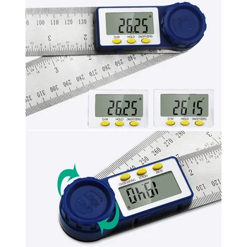 

0-200mm 2 In 1Digital Meter Angle Inclinometer Angle Digital Ruler Electron Goniometer Protractor Angle finder Measuring Tool