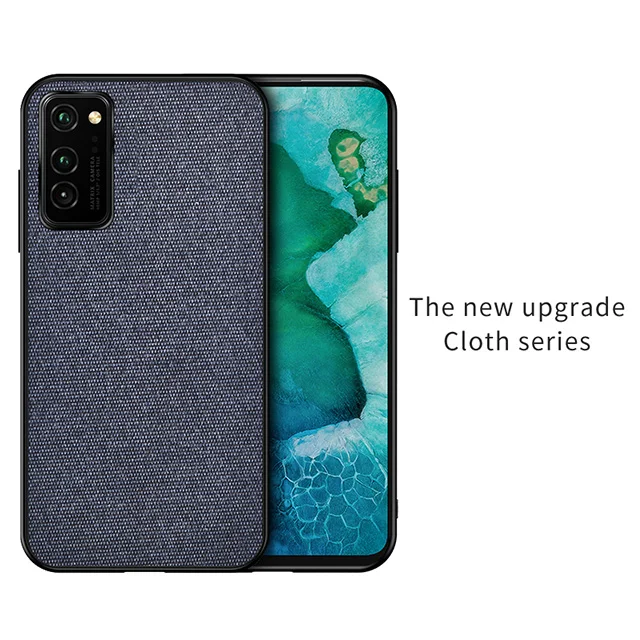 Blue IKrsses для huawei Honor V30 Pro Чехол PU простая ткань Жесткий Чехол Мягкий чехол для huawei Honor V30 чехол все включено - Цвет: Blue