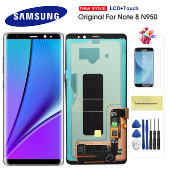 

100% Original Super AMOLED LCD For Samsung Galaxy NOTE 8 LCD N950 N950F Display Touch Screen Digitizer Assembly Replacement Part