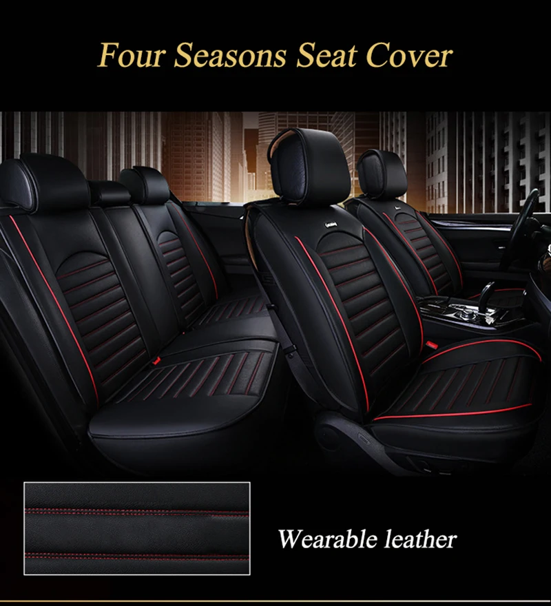 Kalaisike leather Universal Car Seat covers for Dodge all models caliber journey ram caravan aittitude car styling accessories