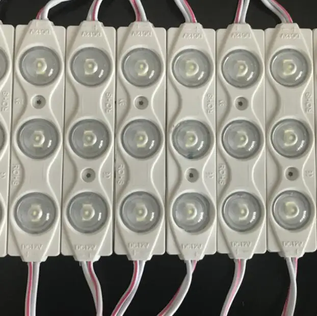 2835 3 светодиода светодиодный модуль с линзой 160 градусов 1 2 Вт постоянный ток DC12V