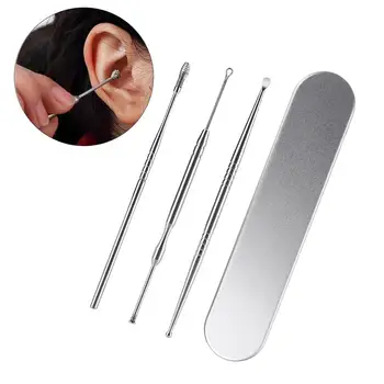 

3pcs Stainless Steel Ear Spoon Set Earpick Ear Cleaner Curette Earwax Removal Cleaning Tool