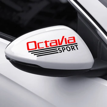 

Car Rearview Mirror Trim Stickers for Skoda Octavia Sport Styling Auto Decoration Reflective PVC Decals Vinyl Car Accessories
