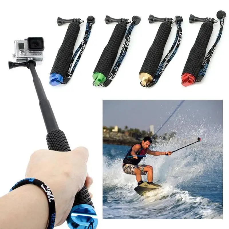 Для IOS Android 4 цвета 4 цвета 4 цвета затвор монопод ручной выдвижной селфи палка GoPro пульт дистанционного управления