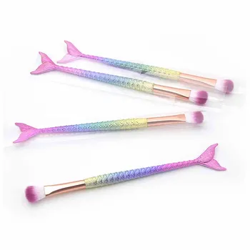 

1pcs Rainbow Plastic Make Up Brushes Professional Eye Eyeliner Eyebrow Eyeshadow Mermaid Makeup Brush Pinceau Maquillage
