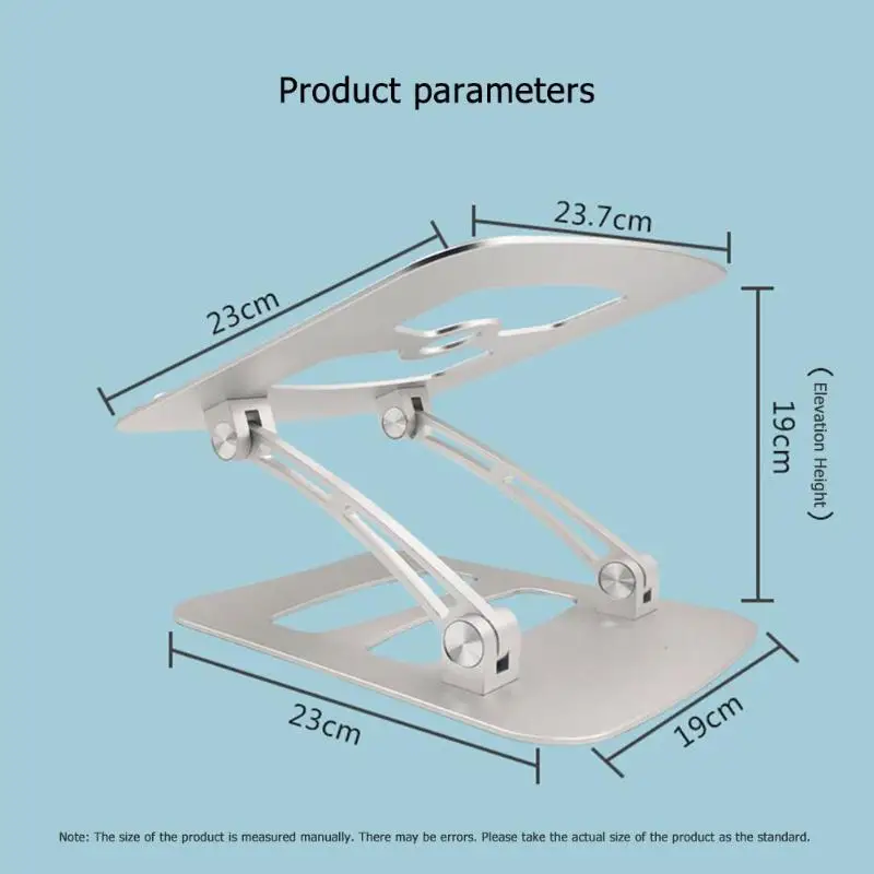 Складной держатель для планшета ноутбука Регулируемая подставка из алюминиевого сплава для 11-15,6 дюймов угол высоты Плавная подъем и спуск