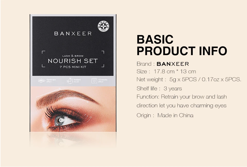 BANXEER Lash Lift Kit Perming Brow Laminate Nature Eyelash and Brow
