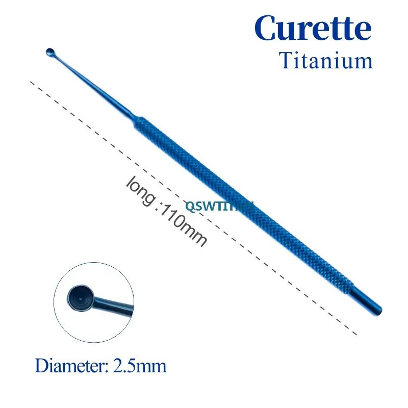 Titanium/Stainless Steel Forceps Chalazion Curette Micro ophthalmic Eye Surgical Instrument