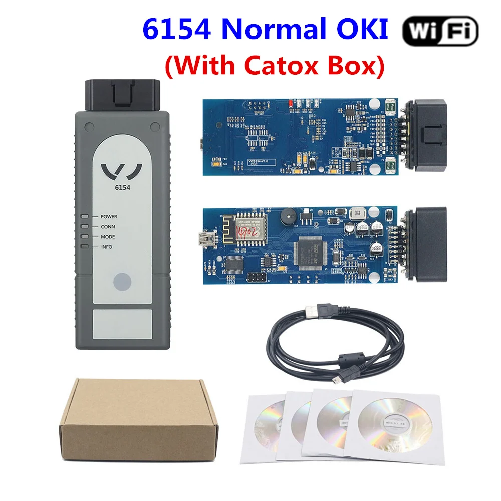 OKI 5054A ODIS V5.1.3 V5.1.6 Keygen Bluetooth AMB2300 6154 wifi UDS для VAG 5054A полный чип для Audi/Skoda код ридер - Цвет: WIFI 6154 CB
